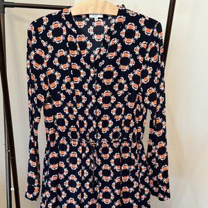 Crown & Ivy Navy Crab Dress Size 2P